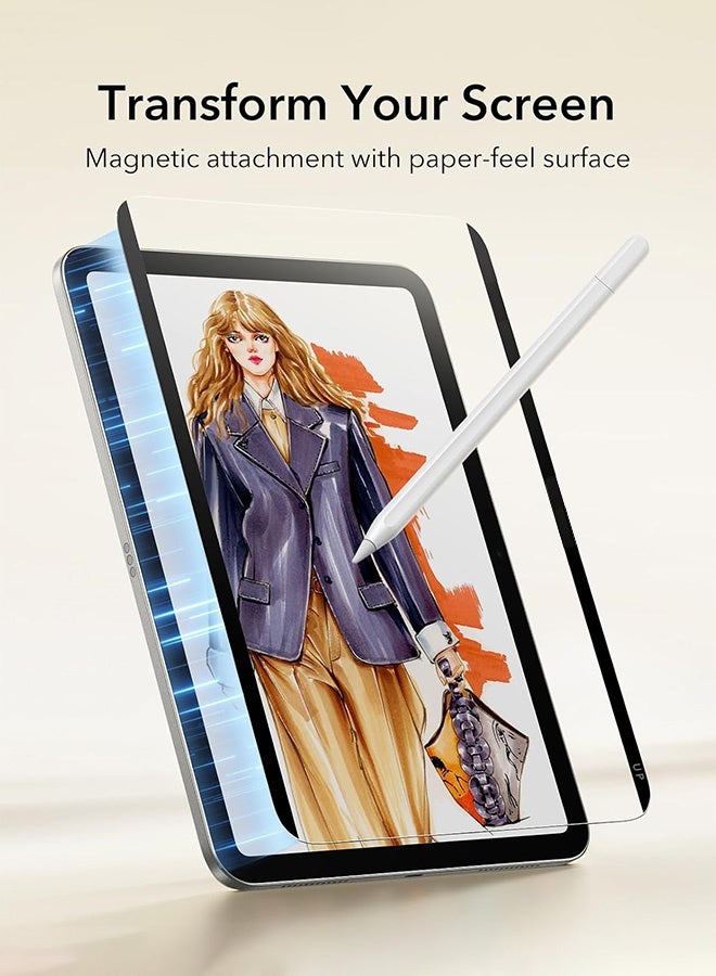 نُوِيق واقي شاشة مغناطيسي بملمس الورق لجهاز iPad Pro مقاس 10.5 بوصة (2017) / iPad Air الجيل الثالث (2019)، للكتابة والرسم كما لو كنت تكتب على الورق، قابل للفصل وإعادة الاستخدام، متوافق مع الأفلام المقواة، مضاد للوهج - Image 3